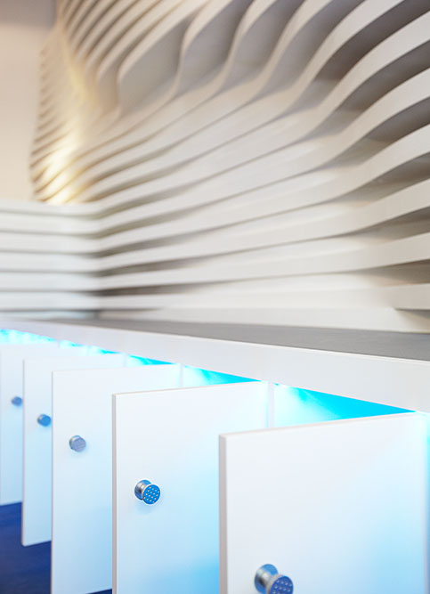spa centre interior design cabinets