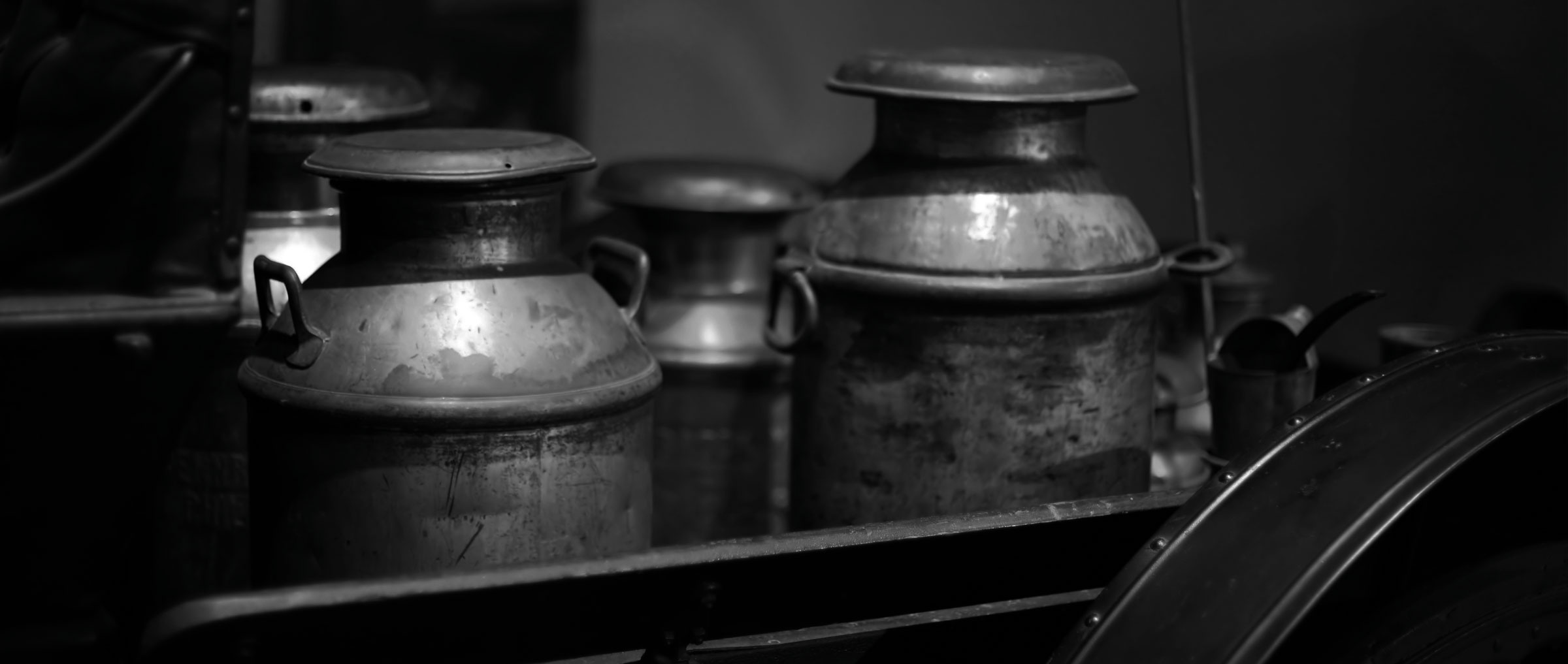 canisters holding milk