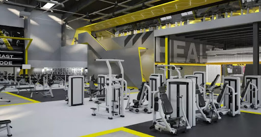 yellow gym interior design