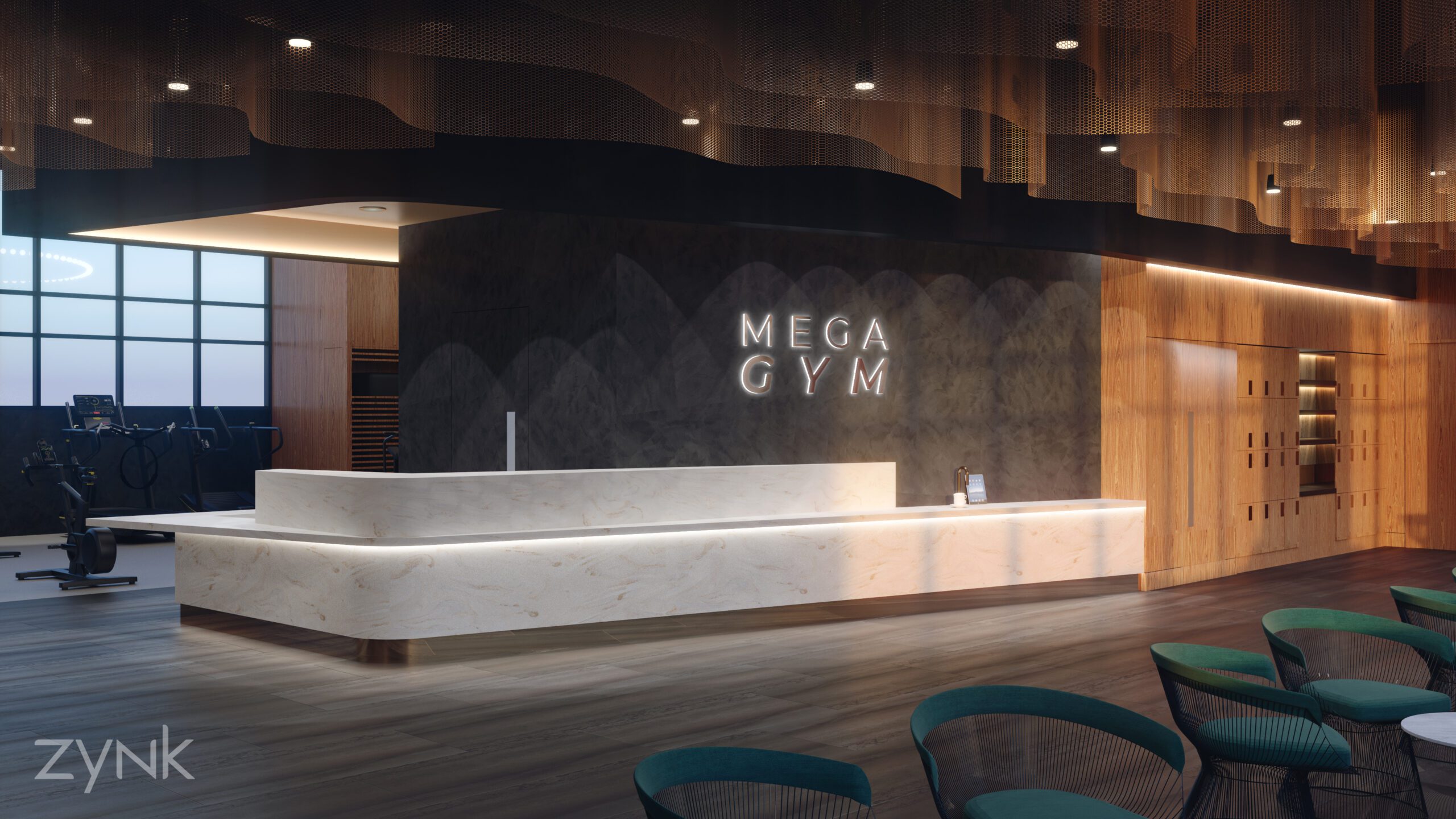 gym cafe design