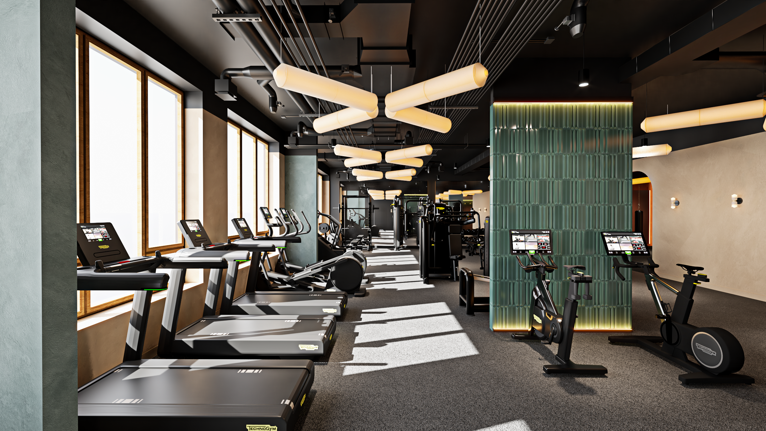 Student accommodation gym interior design